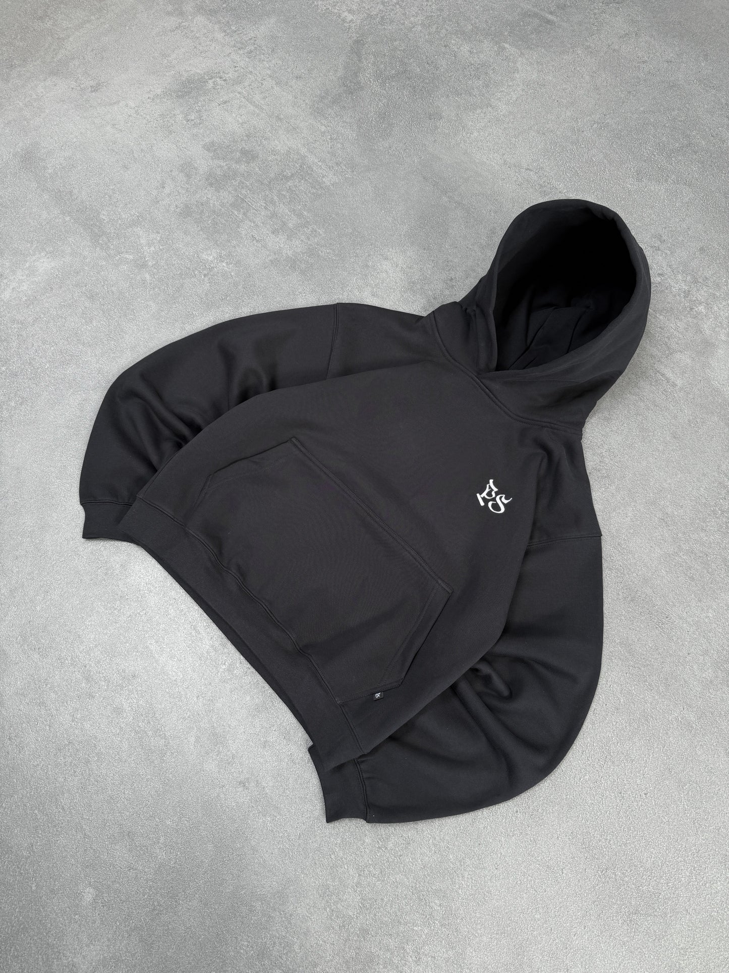 BLACK BOXY HOODIE