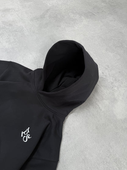 BLACK BOXY HOODIE