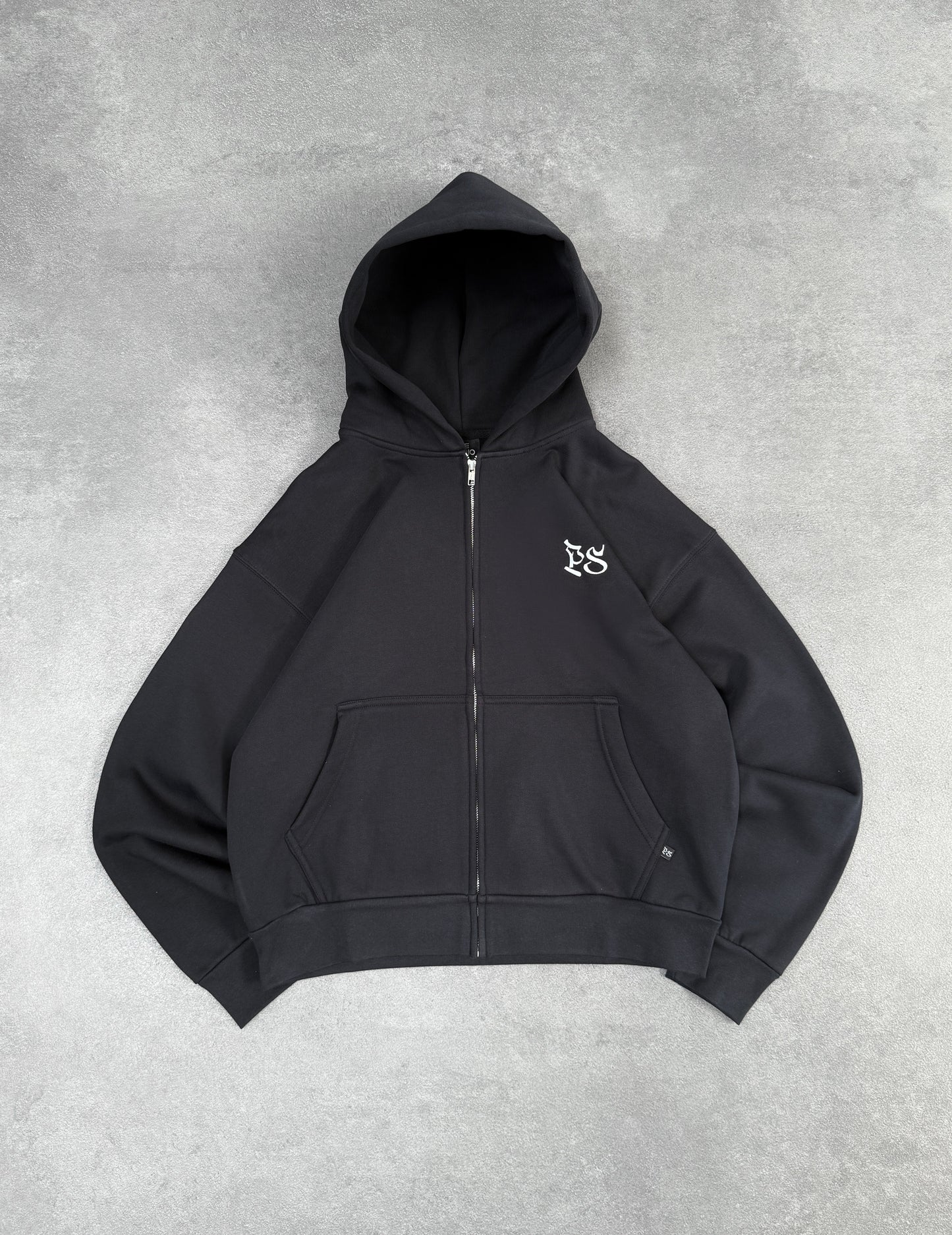 BLACK ZIP-HOODIE