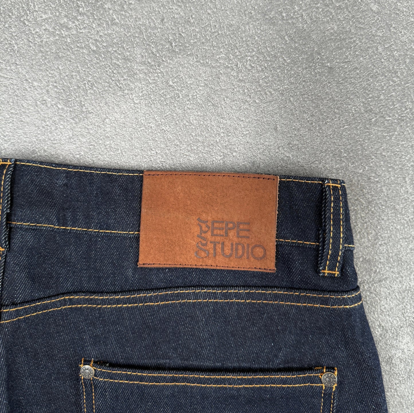 DARK BLUE RAW DENIM PANT