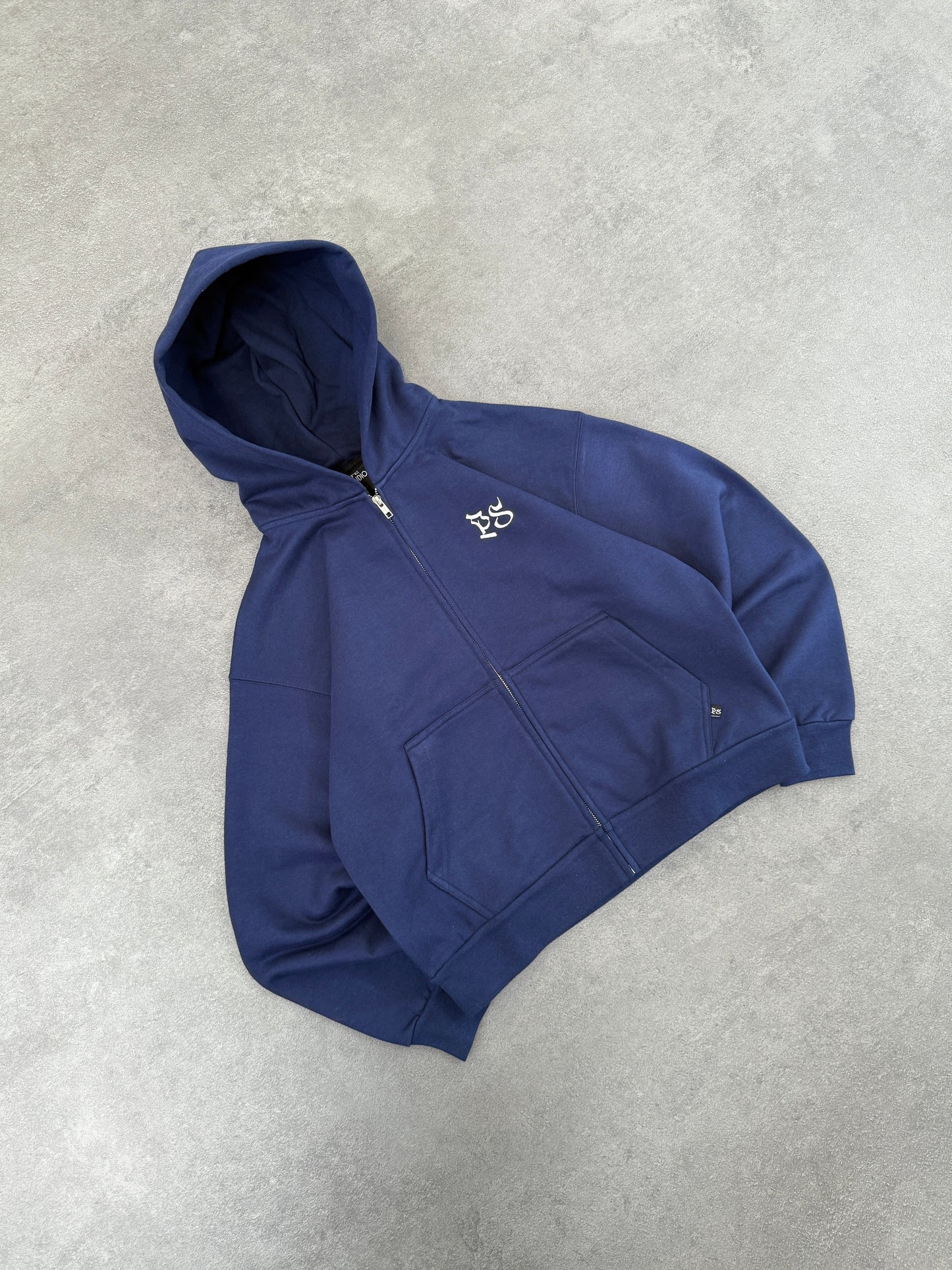 NAVY ZIP-HOODIE