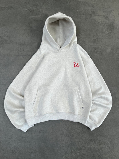 LIGHT GRAY BOXY HOODIE