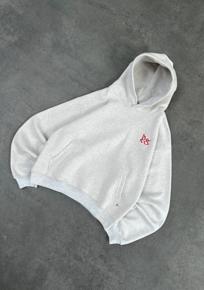 LIGHT GRAY BOXY HOODIE